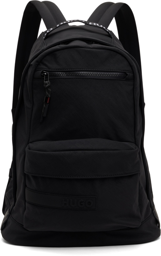 Photo: Hugo Black Recycled Nylon Canvas Backpack
