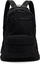 Hugo Black Recycled Nylon Canvas Backpack
