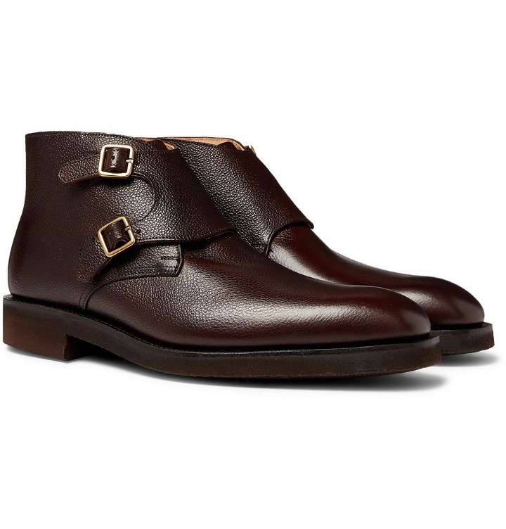 Photo: George Cleverley - Fry Full-Grain Leather Monk-Strap Boots - Brown