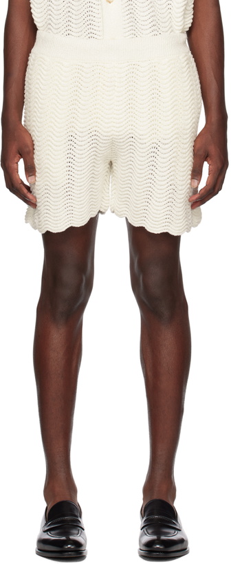 Photo: Casablanca Off-White Wavy Shorts