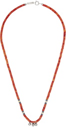 Isabel Marant Orange Beaded Necklace
