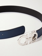 Salvatore Ferragamo - 3.5cm Reversible Full-Grain Leather Belt - Blue