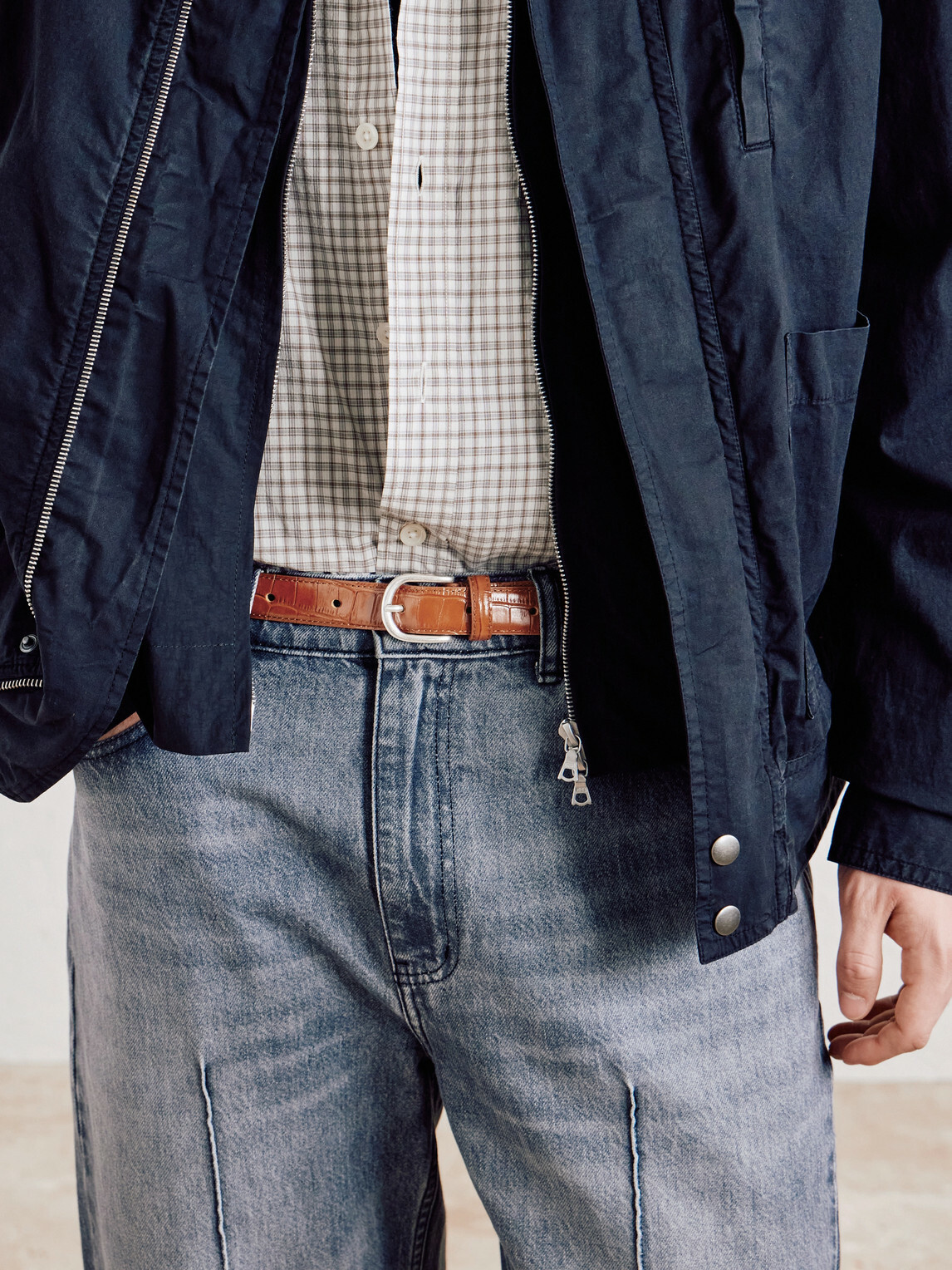 mfpen - Occasion 2cm Croc-Effect Leather Belt