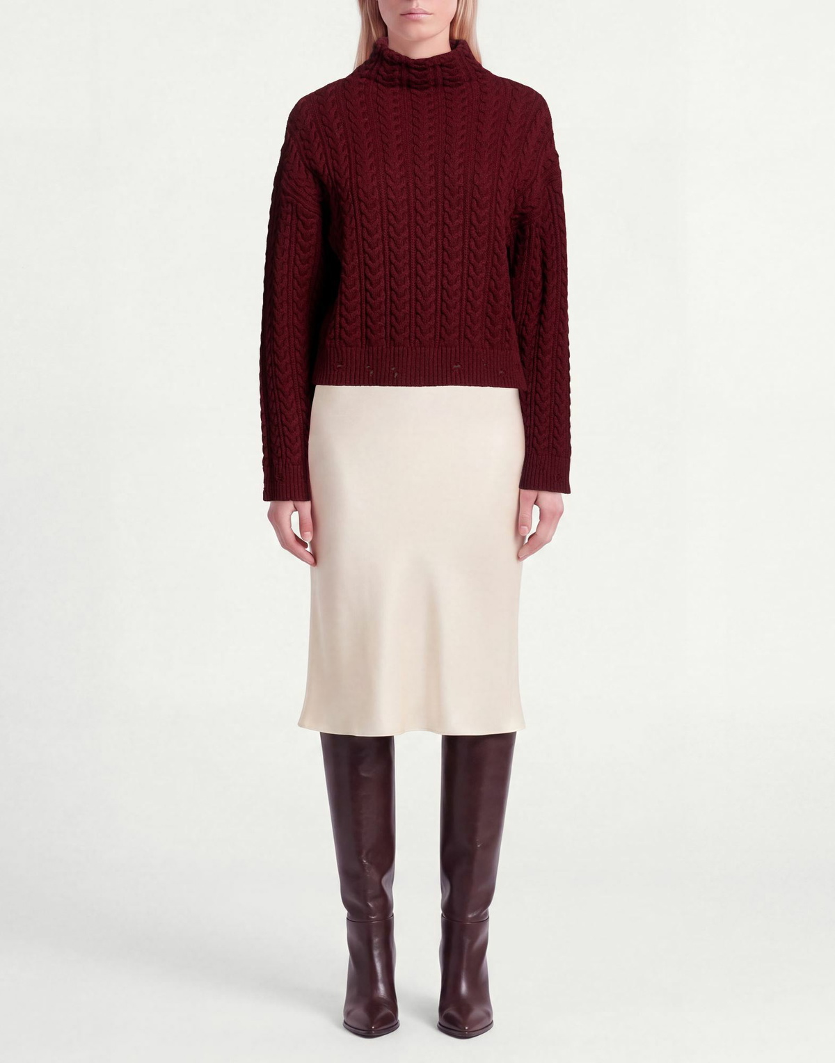 Laneus Womens Turtleneck Burgundy
