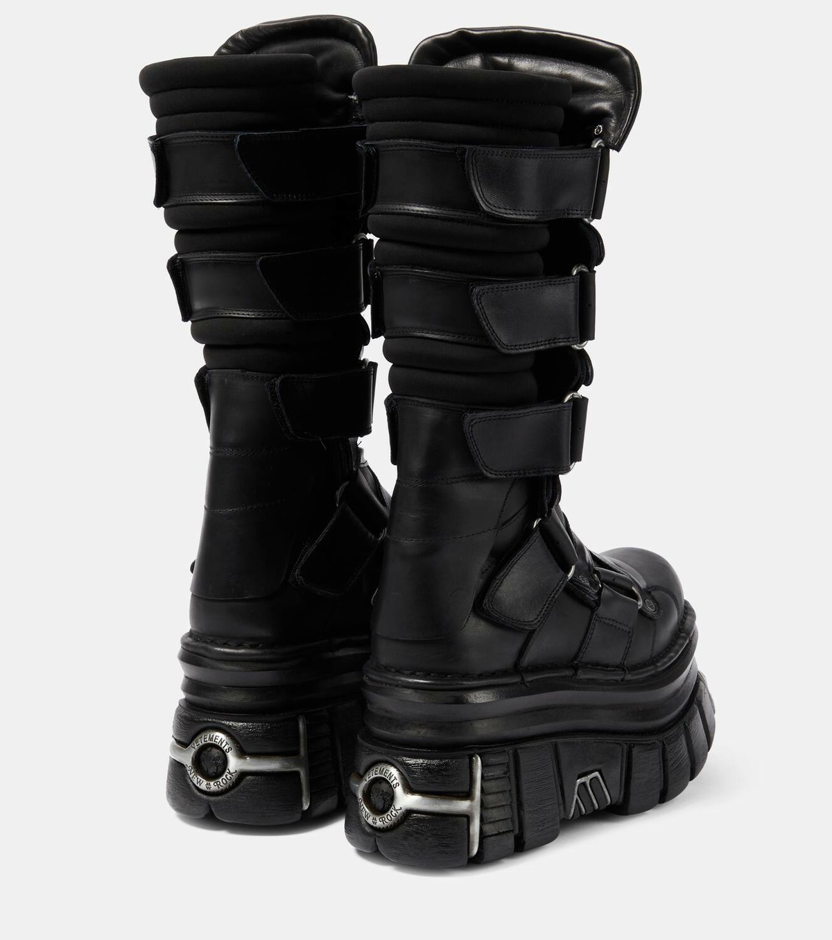 Vetements Tower leather platform ankle boots Vetements