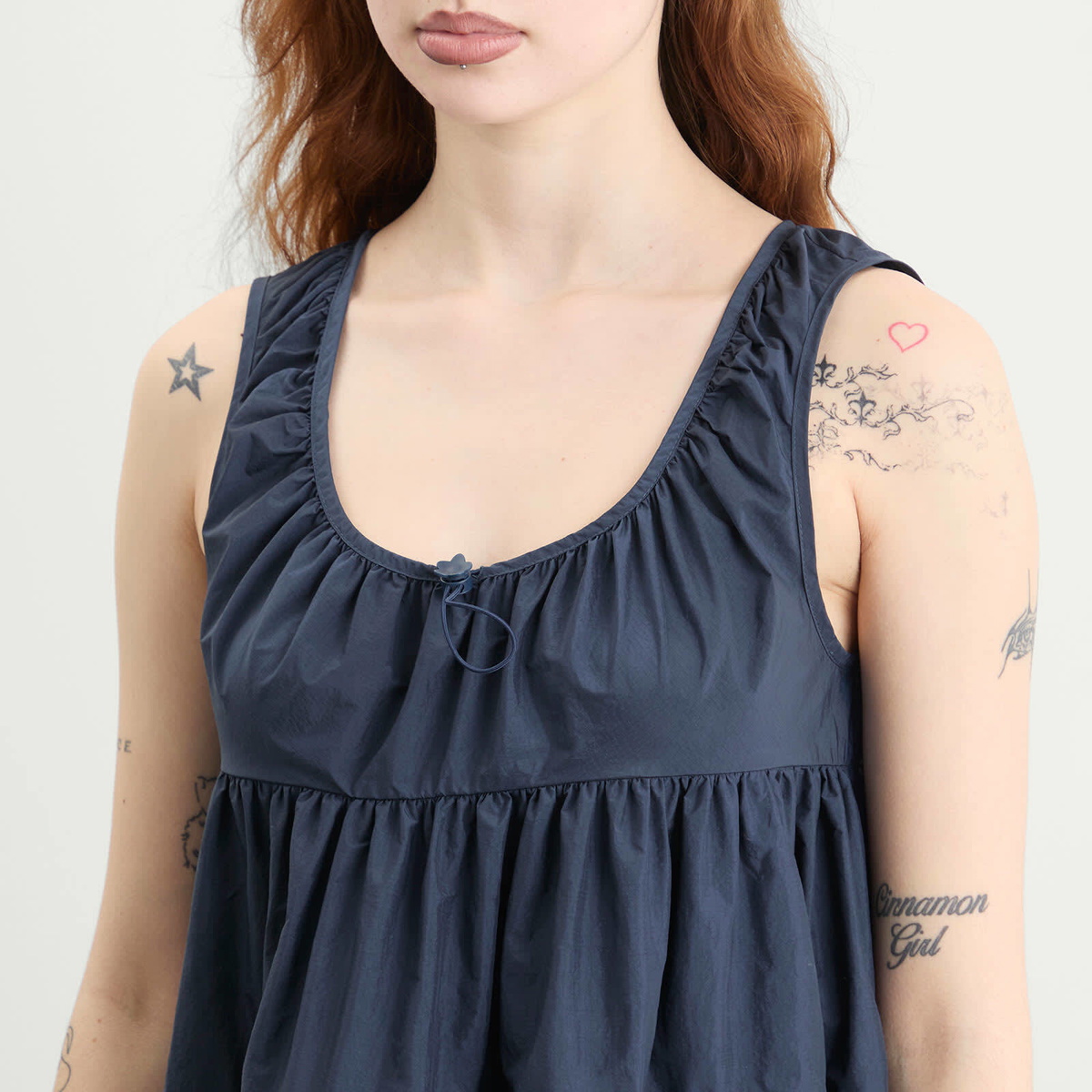 Cecilie Bahnsen Women's Aino Dress in Ripstop in Navy