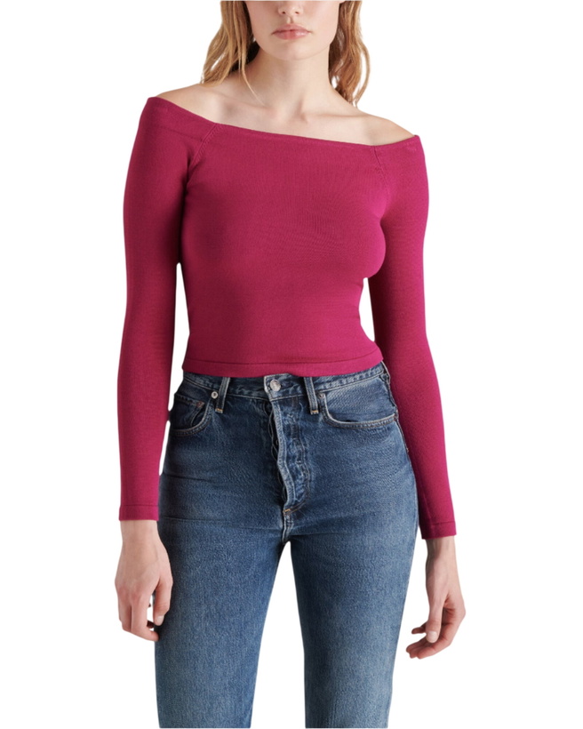 Photo: Steve Madden Ressi Sweater in Raspberry