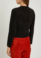 Stouls Astrid 25 Stretch-suede Cardigan Black