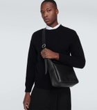 Jil Sander Flap leather messenger bag