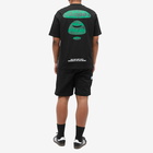 Men's AAPE Street Baseball Moon Face Back Print T-Shirt in Black