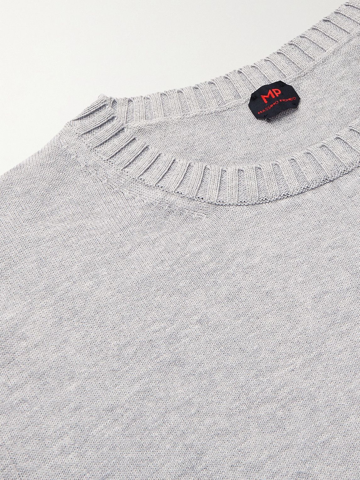 MP Massimo Piombo - Slim-Fit Cotton Sweater - Gray
