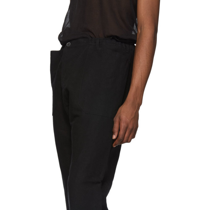 Jan-Jan Van Essche Black Bamboo Trousers Jan-Jan Van Essche