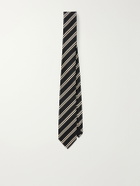 SAINT LAURENT - 7cm Striped Silk-Twill Tie