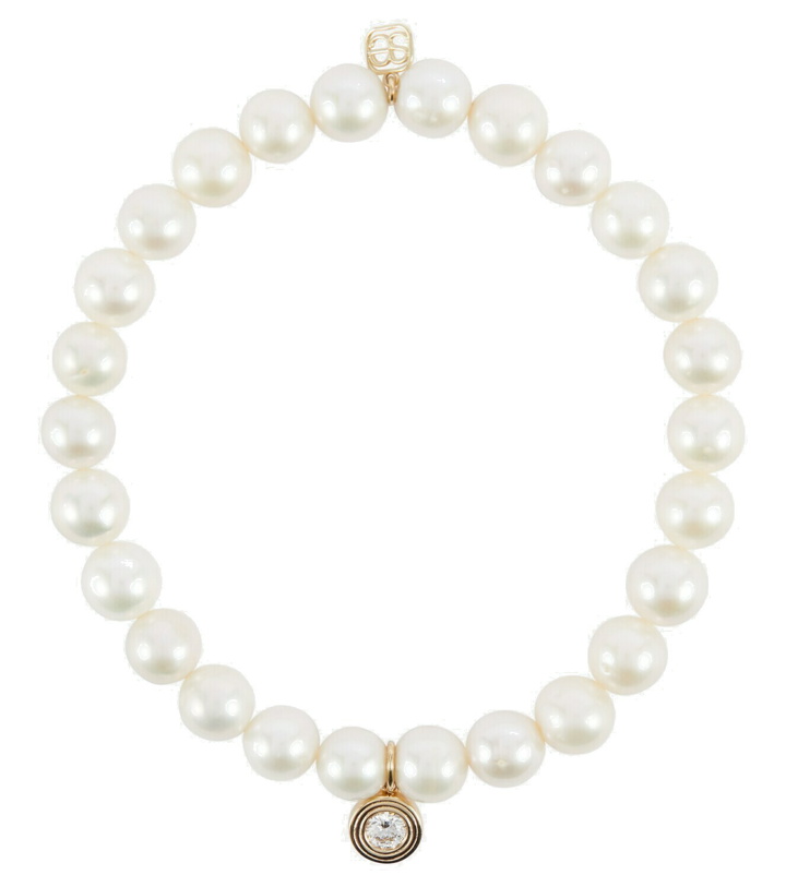 Photo: Sydney Evan 14kt gold and pearl bracelet with diamond