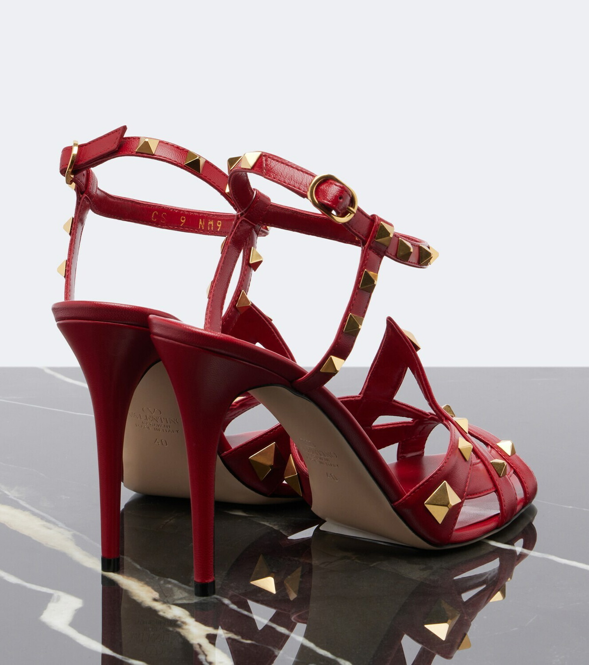 Valentino Garavani Studdy leather slingback sandals