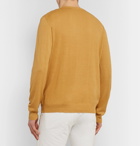 Altea - Slim-Fit Linen and Cotton-Blend Sweater - Mustard