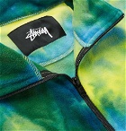 Stüssy - Tie-Dyed Fleece Half-Zip Sweatshirt - Green