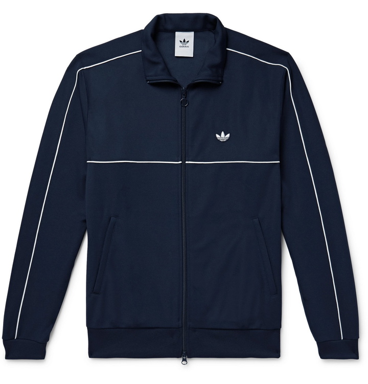 Photo: adidas Originals - Samstag Piped Stretch-Knit Track Jacket - Blue