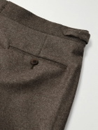 Stòffa - Straight-Leg Pleated Wool and Cashmere-Blend Trousers - Brown