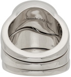 Alexander McQueen Silver Divided Skull Ring