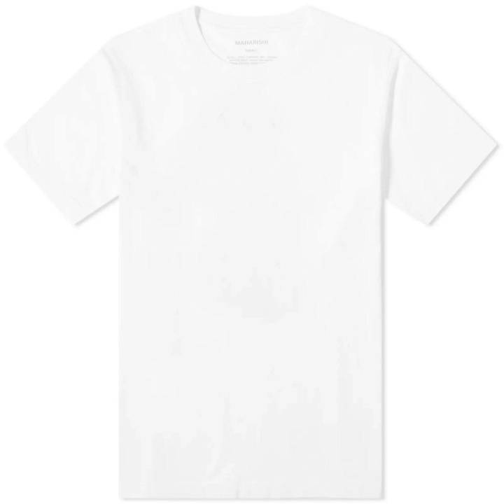 Photo: Maharishi Men's Striking Point Back Print T-Shirt in White