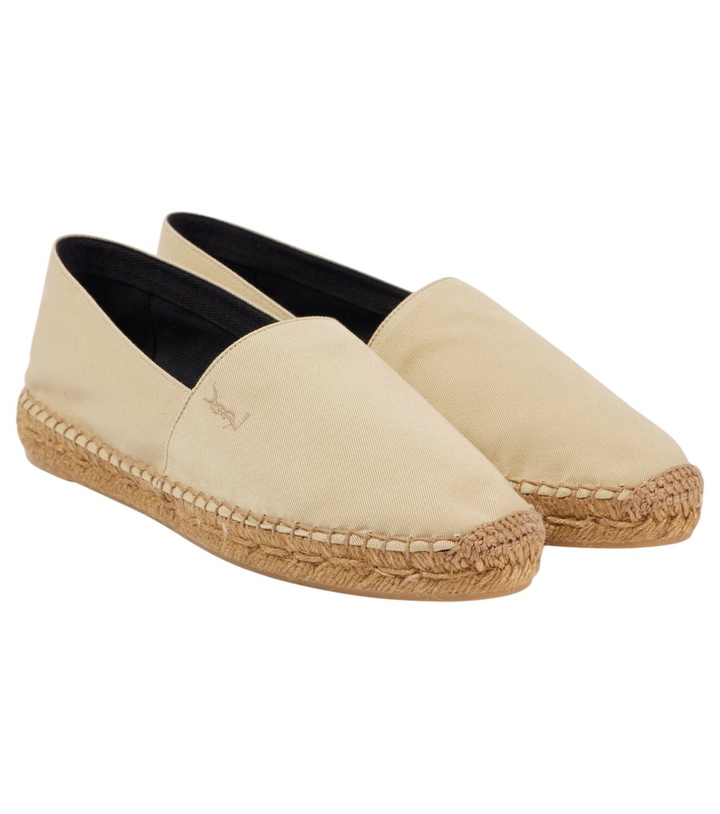 Photo: Saint Laurent Cassandre cotton gabardine espadrilles