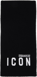 Dsquared2 Black Be Icon Scarf