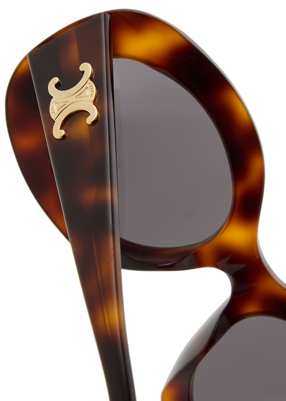Celine Oval-frame Sunglasses - Brown Havana - One Size