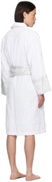 Versace Underwear White 'I Heart Baroque' Robe