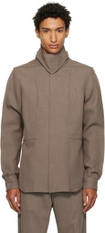 Rick Owens Taupe Tower Outershirt Jacket