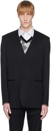 MM6 Maison Margiela Black Raw Cut Blazer