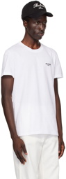 Balmain White 'Balmain Paris' Flocked T-Shirt