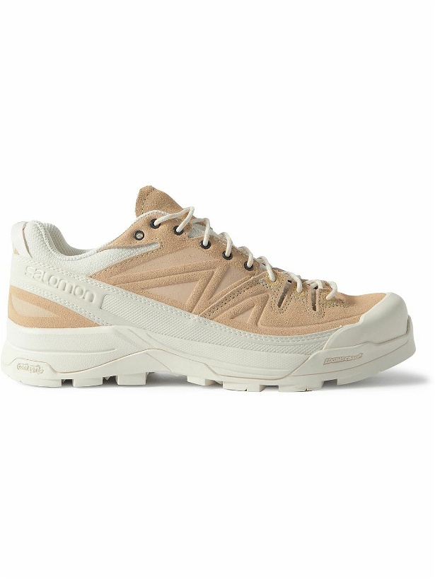 Photo: Salomon - X-Alp Rubber and Mesh-Trimmed Suede Sneakers - Neutrals