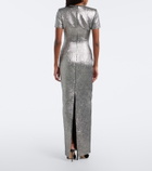 Roland Mouret Embellished lamé jacquard gown
