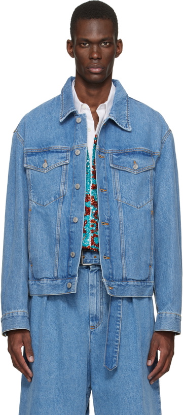 Photo: Dries Van Noten Blue Flap Pocket Denim Jacket