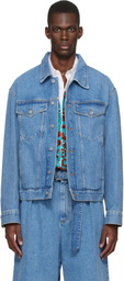 Dries Van Noten Blue Flap Pocket Denim Jacket