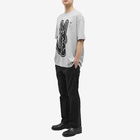 Comme des Garçons SHIRT Men's x Lacoste Vertical Croc T-Shirt in Top Grey/Black