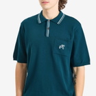 Malbon Men's Campania Knitted Polo in Azurra