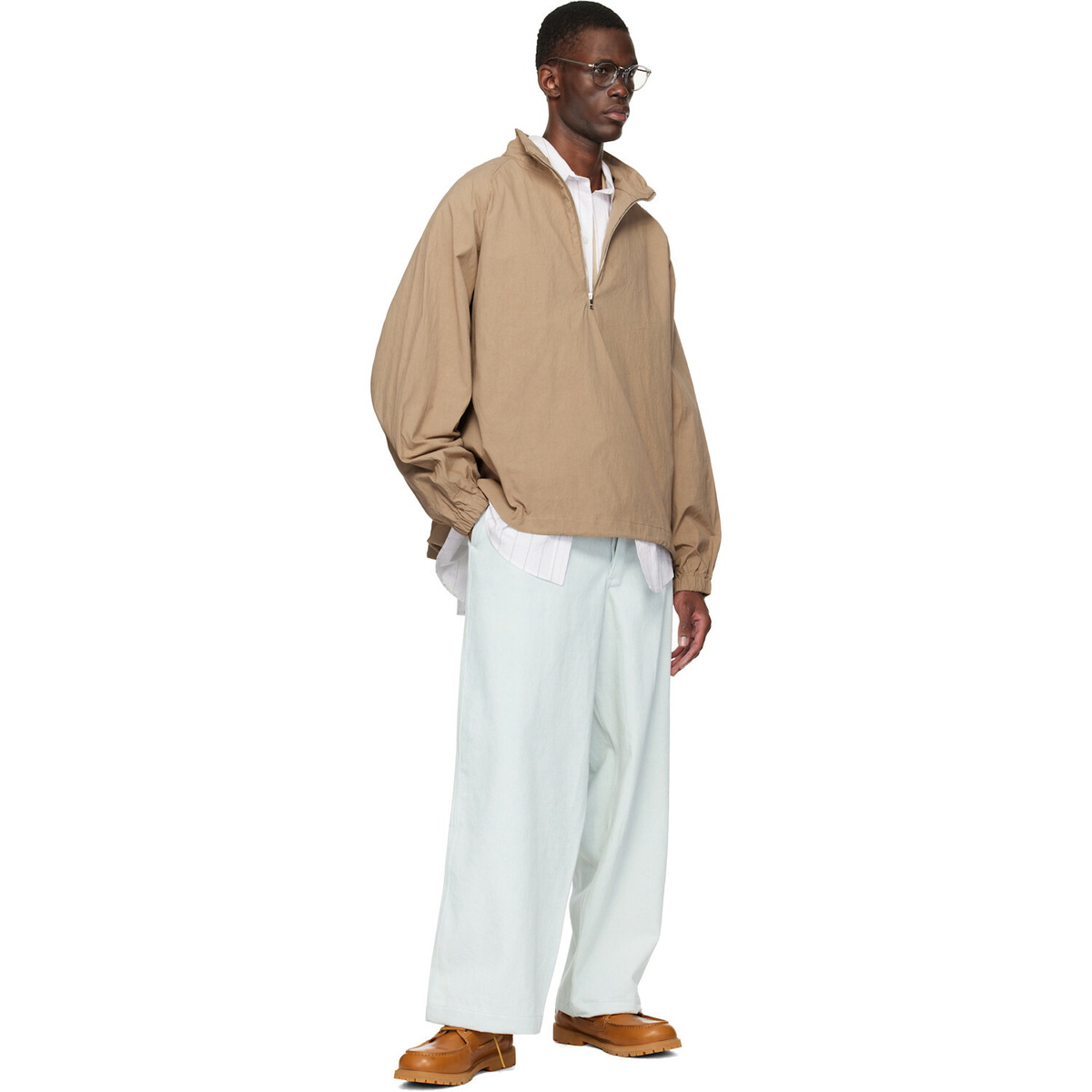 colbo Beige Half Zip Raglan Jacket