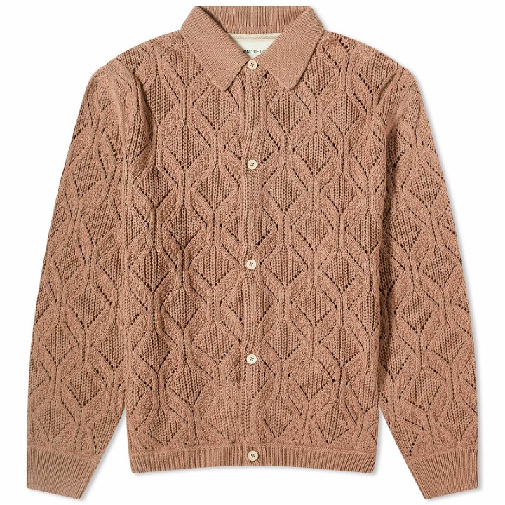 Photo: A Kind of Guise Men's Per Knit Polo Jacket in Coffee