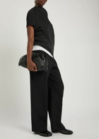 Issey Miyake Pleated Woven Trousers Black