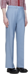 Lanvin Blue Wide-Leg Trousers