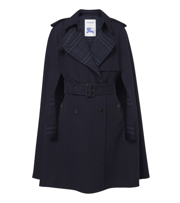 Photo: Burberry Burberry Check belted wool cape