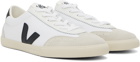 VEJA White & Black Volley Canvas Sneakers
