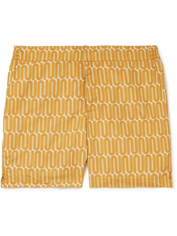 Photo: Frescobol Carioca - Slim-Fit Mid-Length Printed Swim Shorts - Yellow