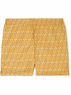 Frescobol Carioca - Slim-Fit Mid-Length Printed Swim Shorts - Yellow