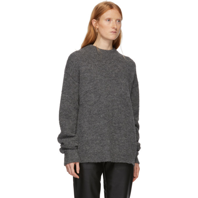 Tibi Grey Alpaca Airy Sweater