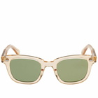 Garrett Leight Calabar Sunglasses in Champage/Flat Pure Green