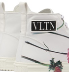 Valentino - Valentino Garavani Logo-Appliquéd Floral-Print Canvas High-Top Sneakers - White