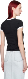 MSGM Black Contrast T-Shirt